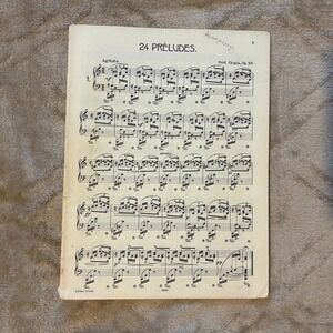 Vintage Chopin 24 Preludes Op. 28 & Op. 45 Piano Sheet Music – Edition Peters